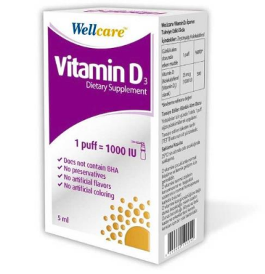 Wellcare Vitamin D3 1000 IU 5 ml Sprey - 1