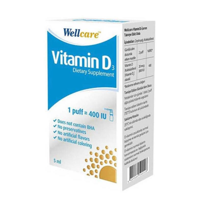 Wellcare Vitamin D3 400 IU 5 ml Sprey - 1