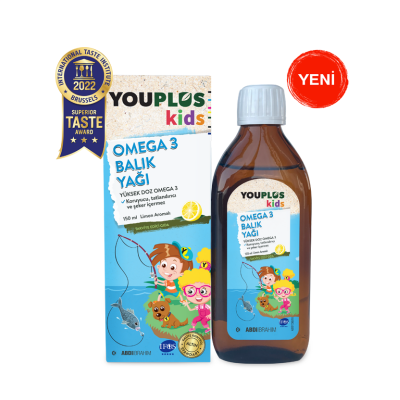Youplus Kids Omega 3 Limon Aromalı Şurup 150 ml - 1