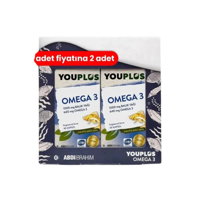 Youplus Omega-3 30 Kapsül İkili Paket - Abdi İbrahim