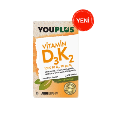 Youplus Vitamin D3K2 Damla 20 ml - 1