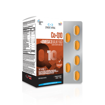 Zade Vital Co-Q10 Omega 3 Balık Yağı Blister 30 Kapsül - 1