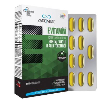 Zade Vital E Vitamini 30 Kapsül - 1