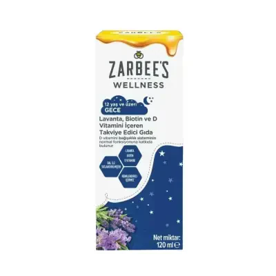 Zarbee's Wellness Lavanta, Biotin ve D Vitamini İçeren Takviye Edici Gıda 120 ml - Zarbee's
