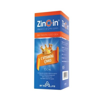 ZinC-in C Vitamini Çinko Sıvı Takviye Edici Gıda 150ml - 1